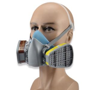 Reusable Anti-Fog Half Mask Respirator with Dust Gas Defense for Industrial