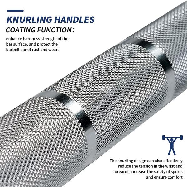Factory Price Hard Chrome Sleeve 7ft Olympic Barbell Weight For 2 Olympic 1500lbs