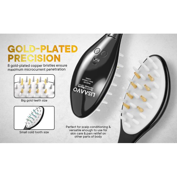 Red LED Hair Growth Therapy Comb 650nm EMS Vibration Hair Brush