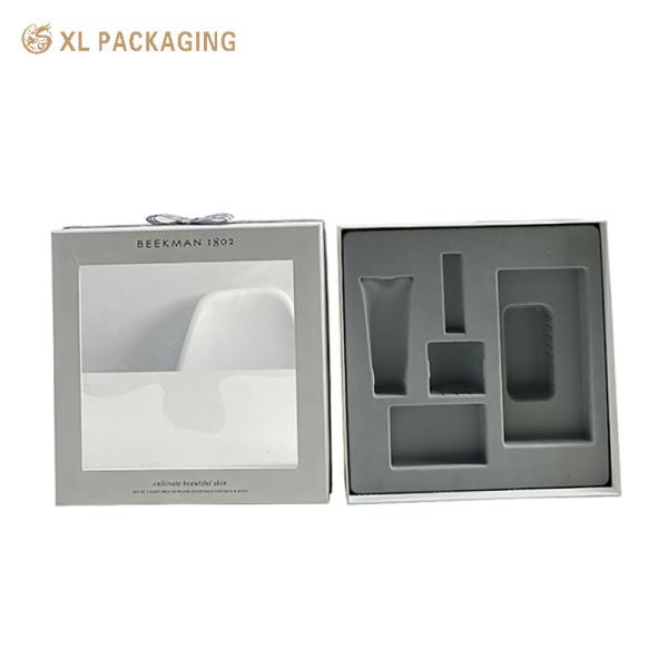 Custom Cosmetic Boxes Inner Material Blister Tray Cosmetic SkinCare Top And Bottom Packing Clear PVC Window