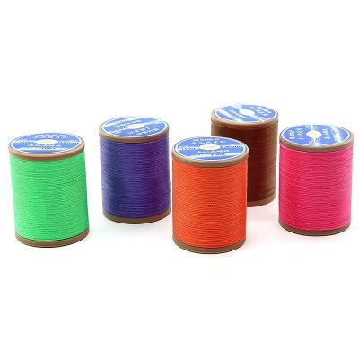 Poliéster 0,8 mm Flat Wax Thread para costura à mão de couro DIY Small Roll Manual Thread
