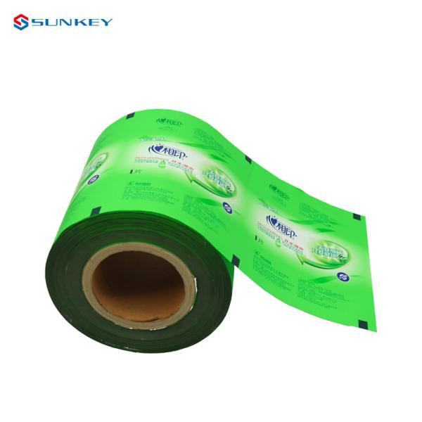 Feito sob encomenda impresso empacotando o rolo de filme plástico laminado não tóxico do produto comestível de rolo de filme