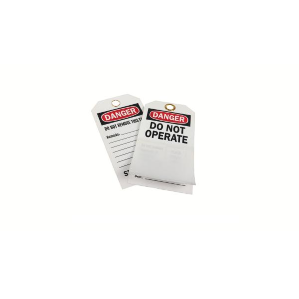 Medidas de seguridad mejoradas Etiqueta de seguridad de plástico de larga duración