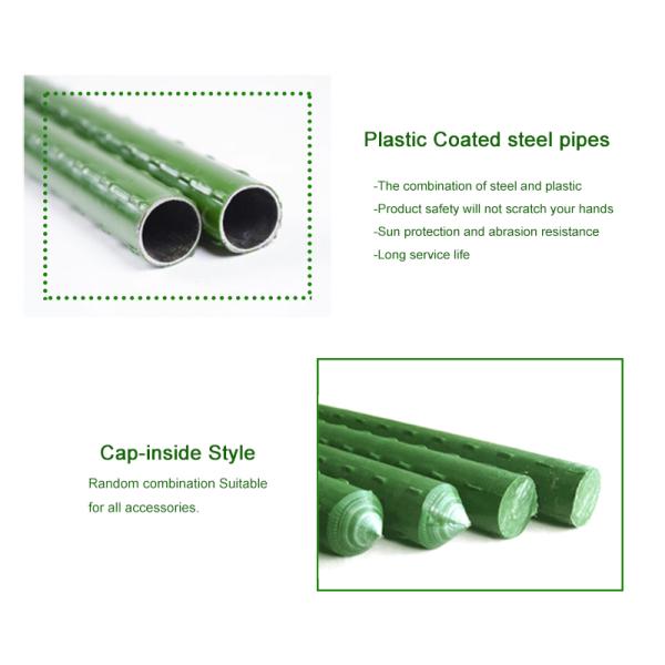diameter 16mm plastic coated metal Garden Plant Support Sticks