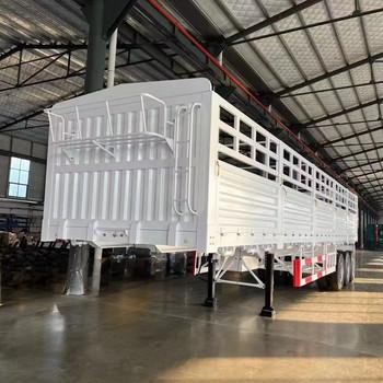 High-Performance Fence Semi Trailer For Secure Transport Of Livestock Animals And Heavy Load