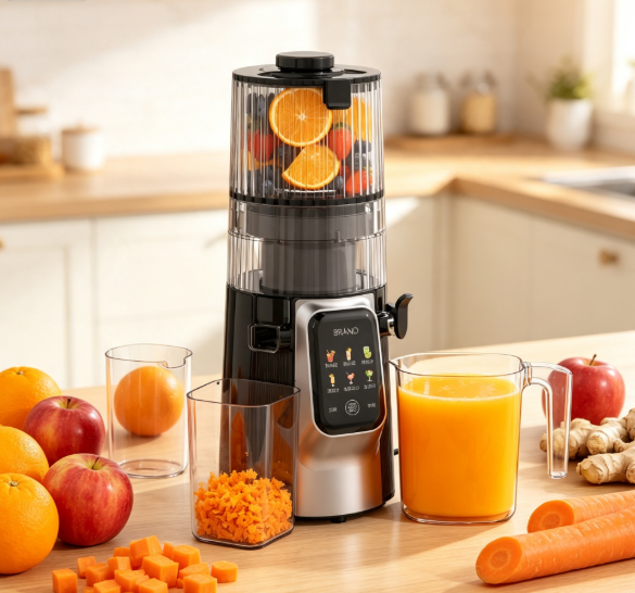 Fresh Smart HJ102D Multi-Function Slow Masticating Juicer – Elevate Every Sip with 6 Modes, 135mm Wide Chute, 200W Cold Press & Self-Cleaning