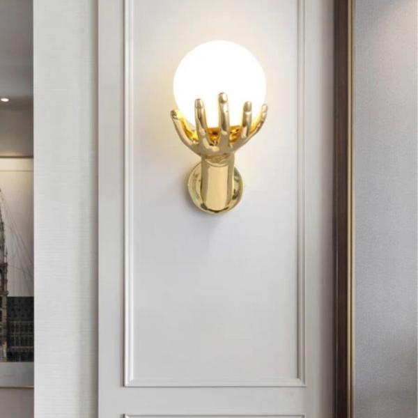 Creative Personality Gold Wall Lamp Nordic Modern Living Room Bedroom Decorative Wall Lamp