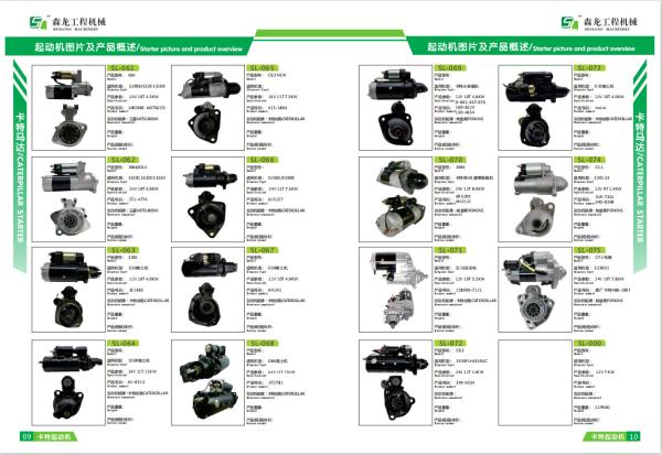 8.1KW Starter Motor Perkins 1106D 10461022 10461025 10461031 10461357 10461533 10478995 10479115 10479120