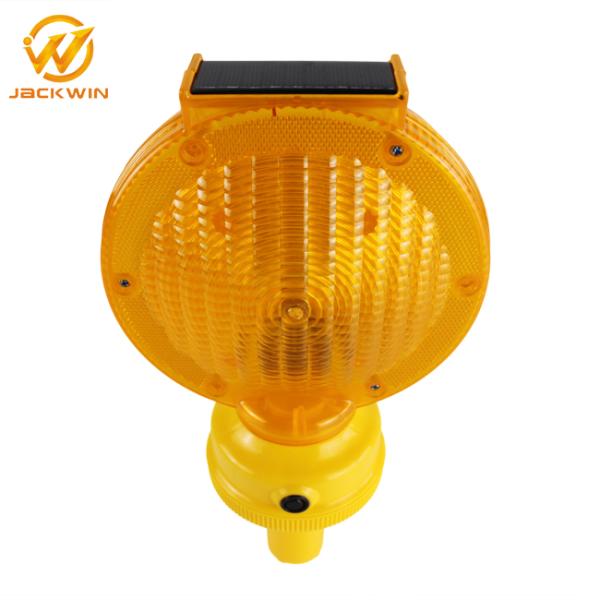 0.3W ABS Rechargeable Traffic Warning Lights / Amber Flashing Lights 185*95*325MM Solar Panel
