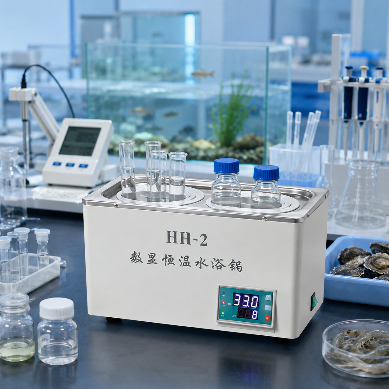 Cenlee Laboratory Reagent Incubation Dual Hole PID Digital Control Room Temp to 100C Constant Temperature Water Bath