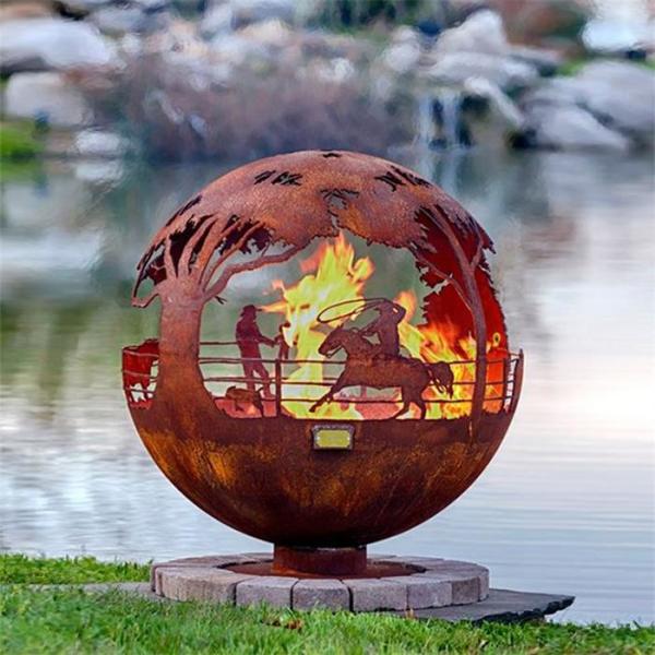 O vaqueiro Story Corten Steel da decoração ateia fogo a Pit Balls 900mm 1000mm