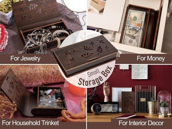 Customized Handmade Wooden Gift Box - Keepsake Memory Box, Unique Gift Box holder for Jewelry, Gift card, Him or Her