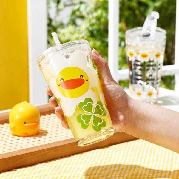 Custom Logo Color Pattern Etched Glassware With Straw For Corporate Branding