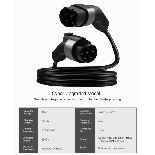 Outdoor Electric Vehicle Charging EV Extension Cord  GBT Quick Charge Power Extension Cable