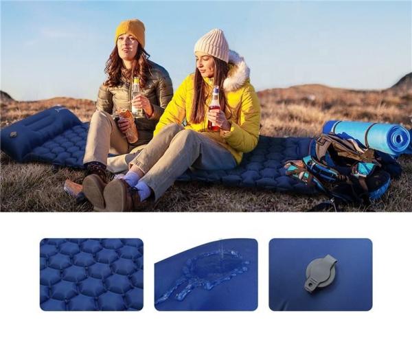Hiking Self Inflating Outdoor Sleeping Mat Inflatable Sleeping Pad Camping With Pillows