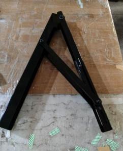 Support de rangée pliable noir 22,75  longueur support de rangée pliable facile à verrouiller