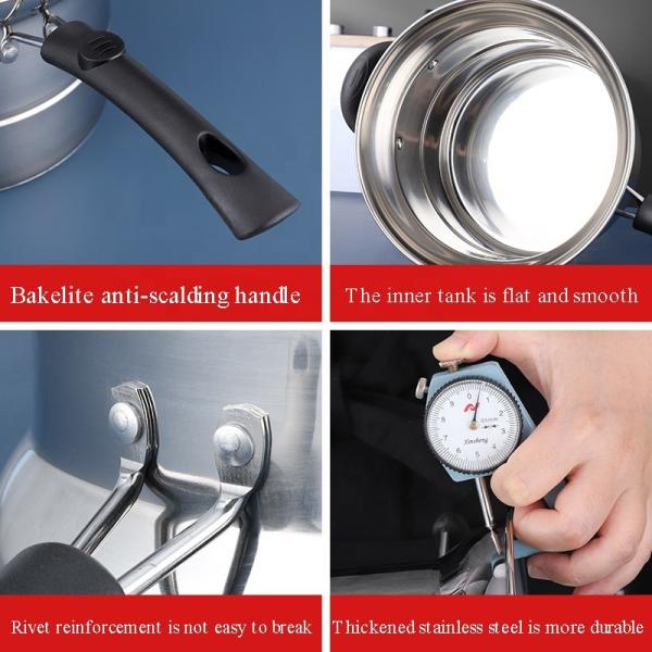 Stainless Steel Kitchen Sauce Pans Sustainable  Eco Friendly Milk Pot