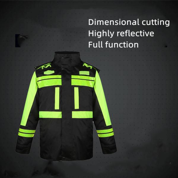 Oxford Waterproof Fluorescent Work Coats Windproof Zipper Design