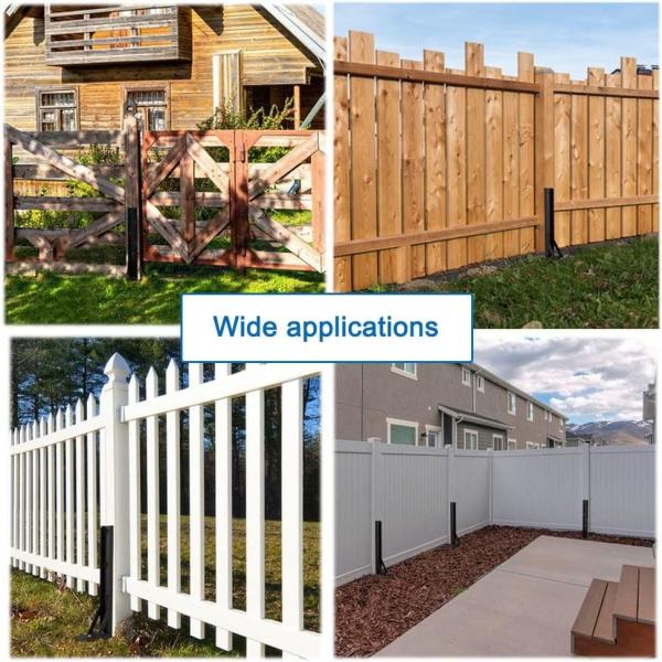Thickened Fence Mender for Wooden Fence Post Support Heavy Duty Carbon Steel Material