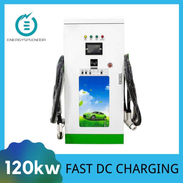 7' Touch Screen Fast DC EV Charging Stations 250A Outdoor Car Charging Point