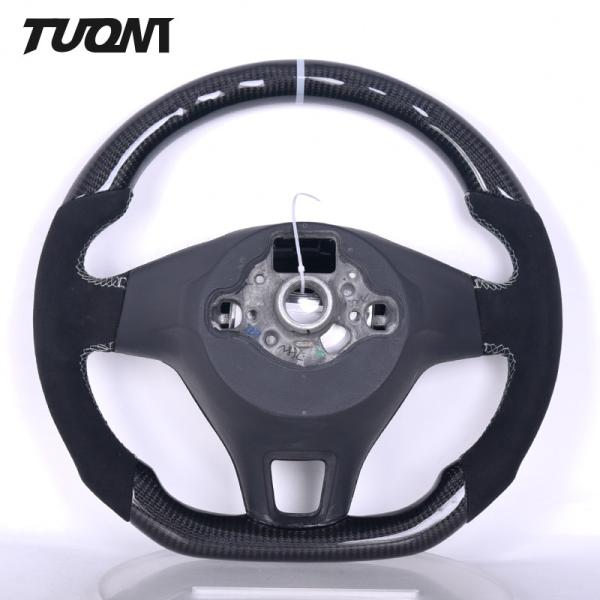 OEM Carbon Fiber Steering Wheel VW MK7 Lamando Scirocco Black Alcantara