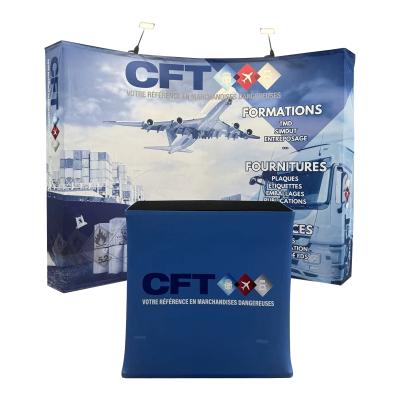 Trade Show Booth Offering Professional Exhibition Setup with Integrated LED Lighting and TV Mount for Effective Presentation