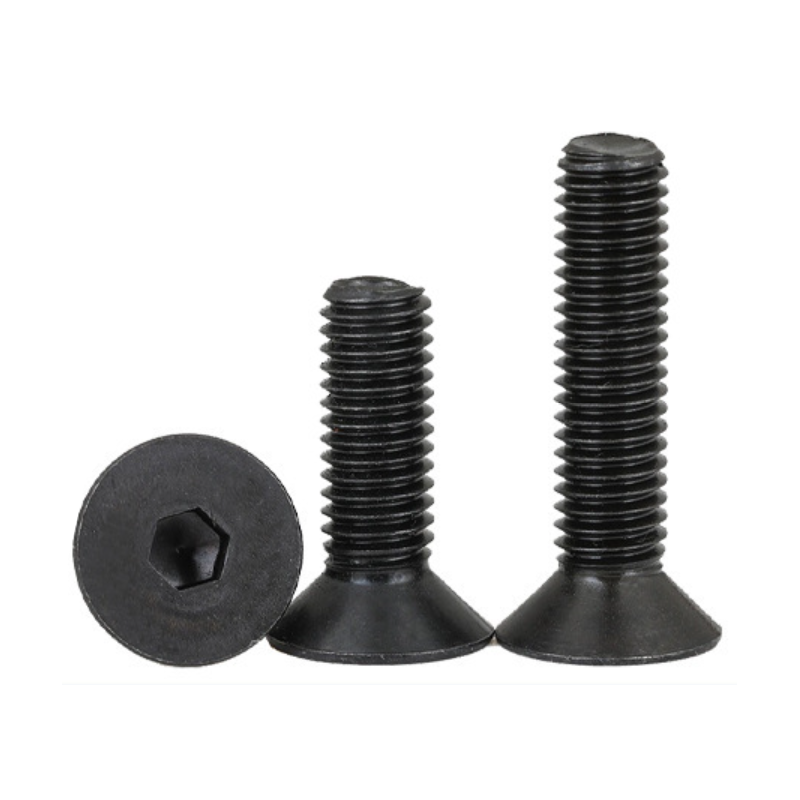 Class 10.9 black countersunk head hexagon socket head screws M2/M3/M4/M5 flat head screws and bolts M6/M8/M10/M12