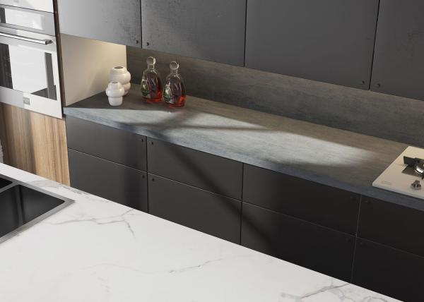 Gray Full Body Sintered Stone Slab 800x2600mm AAA Grade