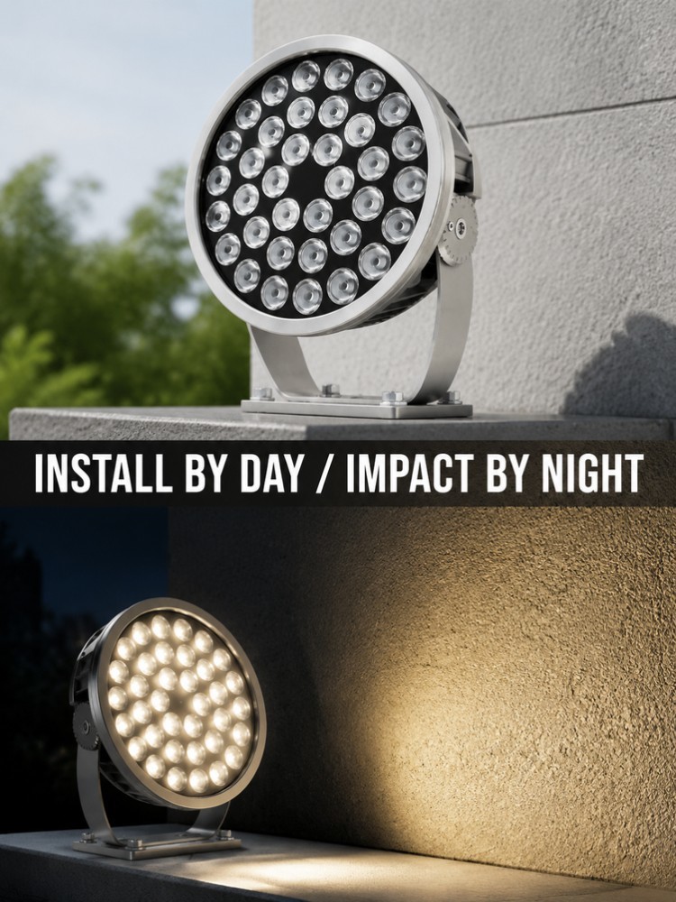 RGBW DMX512 LED Flood Light 200W 240W IP65 Waterproof Outdoor Spotlight for Landscape Lighting