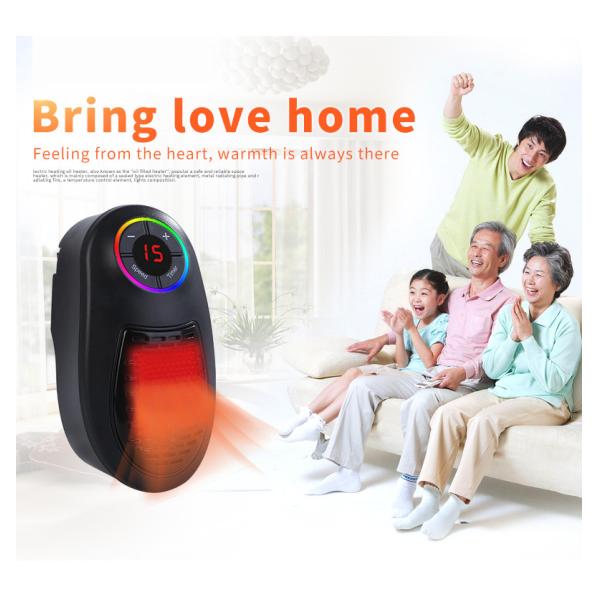 0.5kg Plug-in Wall Heater Portable Electric Heaters for Garden Small Home Winter Warmer