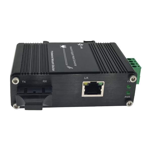 Industrial SFP Ethernet Fiber Converter with  Wide Temperature Range DIN Rail Mount