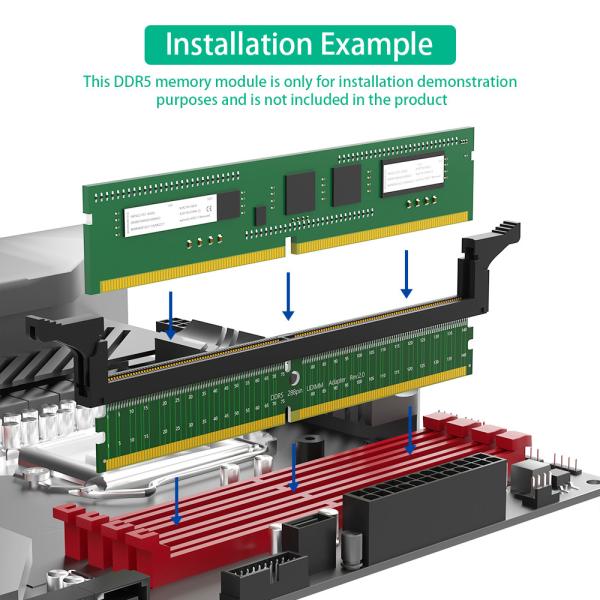 Carte de protection de test de mémoire PCIe U-DIMM 288Pin Adaptateur DDR5