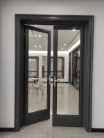 Porte pivotante en verre double en aluminium isolé résistant aux intempéries pour maisons / bureaux