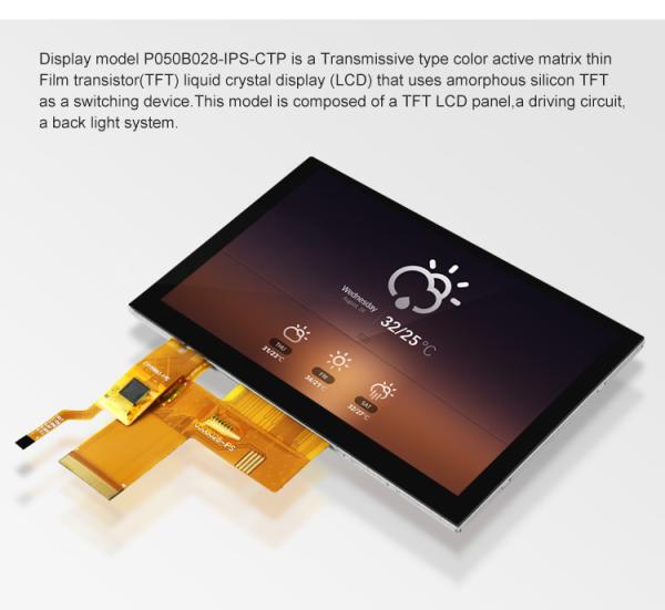 5 Inch Tft Lcd Capacitive Touch Screen High Bright 800x480 Resolution Rgb Interface Ips