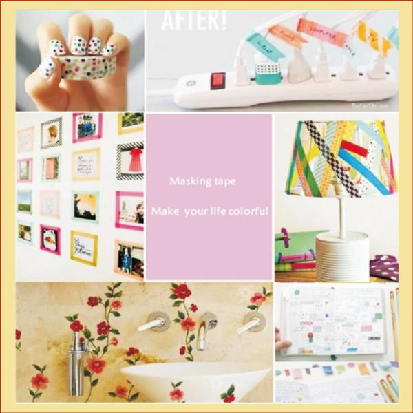 Красочная Writable коробка бумажной ленты Washi нестандартной конструкции Китая водоустойчивая установила в большую часть