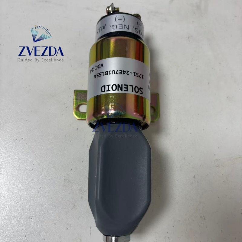 1751‑24E7U1B1S5A Stop Solenoid 24V Fit Excavator Engine Shutdown Solenoid Valve