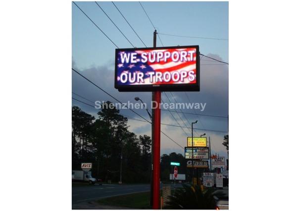 Advertising Epistar Outdoor LED Display Signs 2R1G1B Pixel 16mm , 7500 nits Luminance