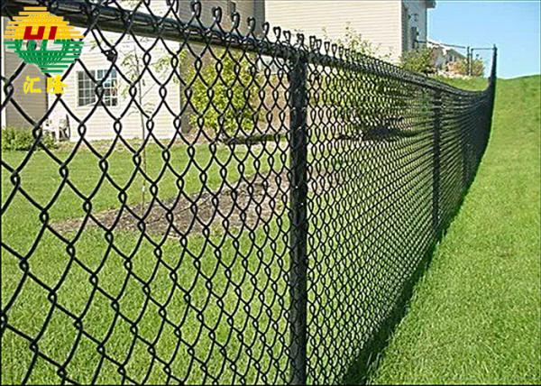 1.8m*15m*50*50mm*3.5mm Chain Link Wire Fence Heavy Duty Black Pvc Coated