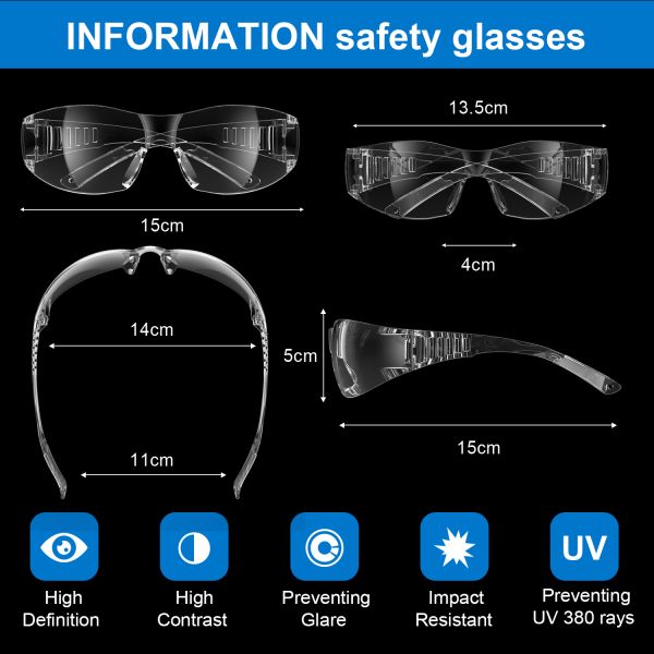 Safety Entes De Seguridad Alta Calidad Ansi Z87 Industrial Protective Cool Anti Fog Eye Glasses Protection Safety Glass for Men
