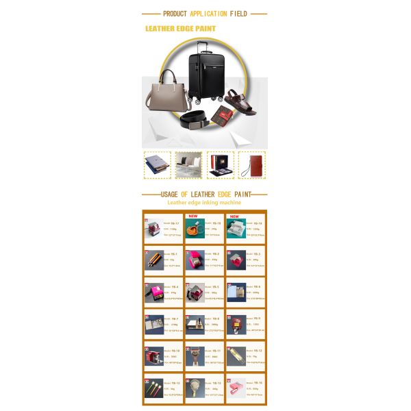 Water Based One-time Fullness  Leather Edge Color Paint for Bags Shoes Belts Adhesive