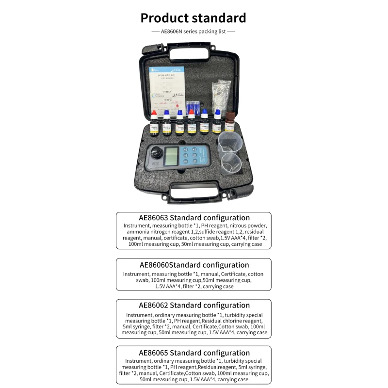 Portable Water Quality Meter Chlorine Detector Residual 0.00-15.00mg/L pH 4.0-10.0