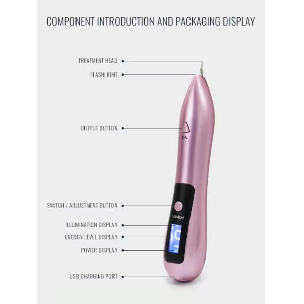 2 en 1 Ozone Plasma Beauty Pen Levé de paupière de nettoyage de la peau enlèvement de grain de beauté Plasma Pen