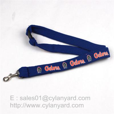 Tube Lanyard Neck Ribbon with Metal Rifle Trigger Hook, polyester tubular straps