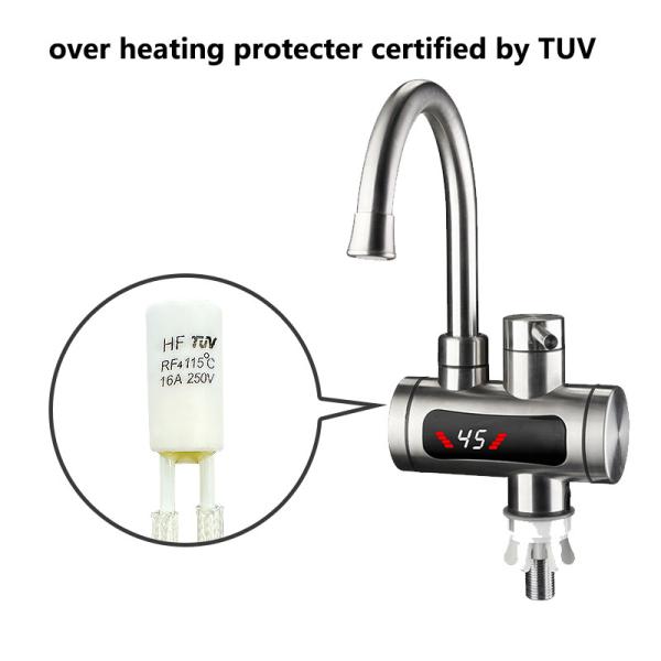 304 Stainless Steel Instant Heating Bathroom Hot And Cold Water Faucet
