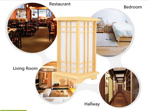 Modern wood Floor Lamp Washitsu Tatami Decor Window Pane Lamp Restaurant Living Room japanese lamp(WH-WFL-01)