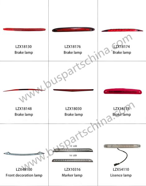 MARCOPOLO Bus Spare Parts Headlamp Taillamp Sidelamp Marker Lamp Rearview Mirror Fog Lamp Brake Lamp Decotation Board