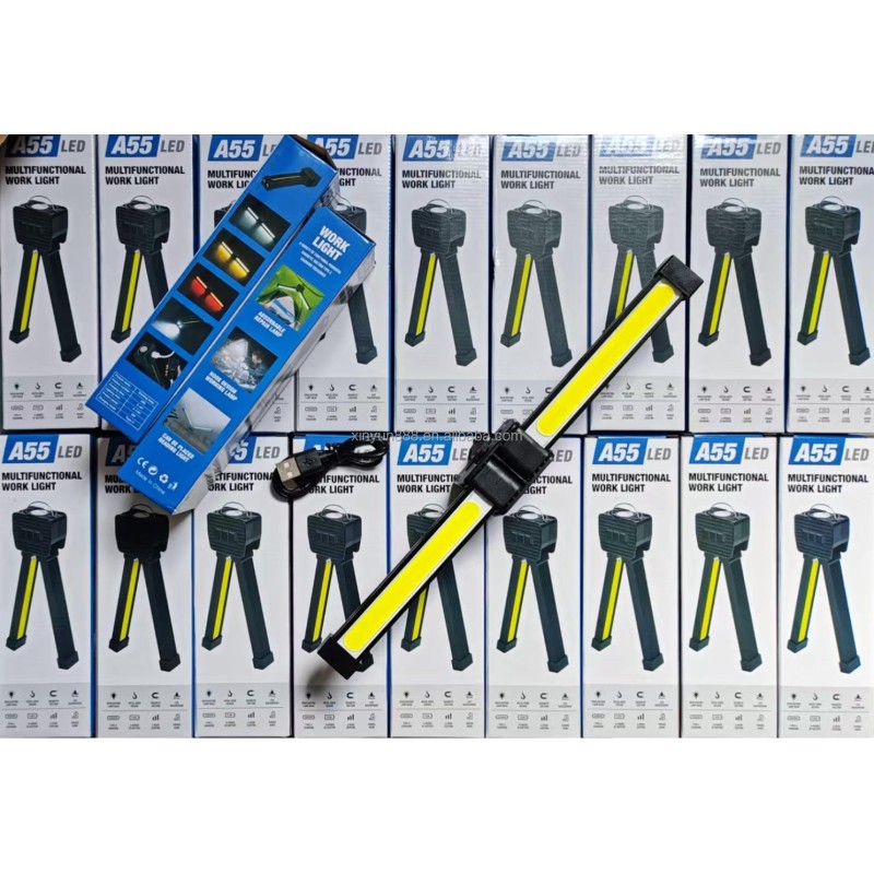 USB Rechargeable Magnetic 7th Gear Dimming Gym Lamp for Posing Handheld COB Work Light With 180 Degree Folding