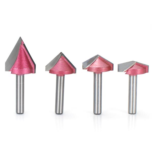 Tideway 6mm Shank CNC V Bit 60 90 120 150 Degree Carbide V Groove Router Bit for Woodworking Custom ODM & OEM Support