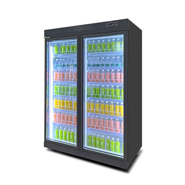 Commercial Beverage Cooler With Fan Cooling For Supermarket Display
