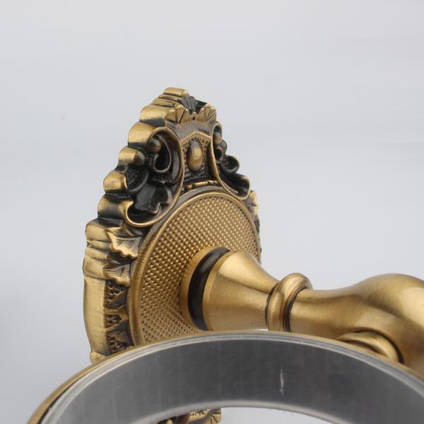 Brass Wall Mount Ceramic Soap Dish and Towel Rack Set for Traditional Bathroom Design